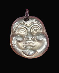 HAPPINESS SPREADS ~ Artisan Crafted Silver Happy Buddha Pendant